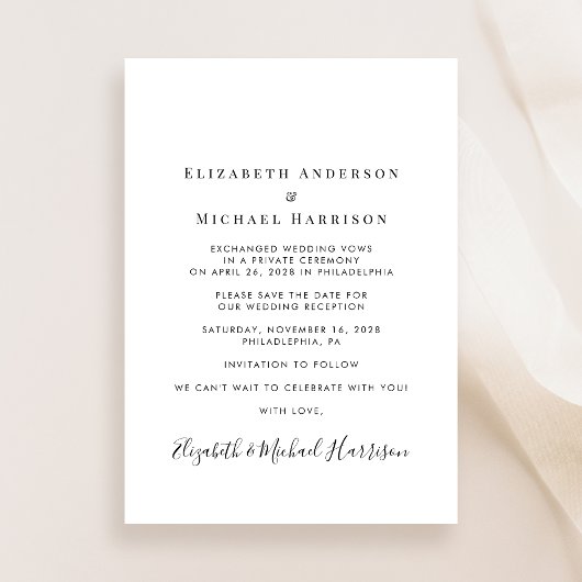 Elegant Arch Photo Wedding Reception Save The Date