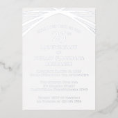 Elegant Arch Silver 25th Wedding Jubileum Party Folie Uitnodiging (Voorkant)