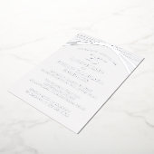 Elegant Arch Silver 25th Wedding Jubileum Party Folie Uitnodiging (Gedraaid)