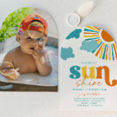 Elegant Arch Sun Birthday Invitation Kaart