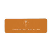 Elegant Arch Terracotta Wedding Label (Voorkant)