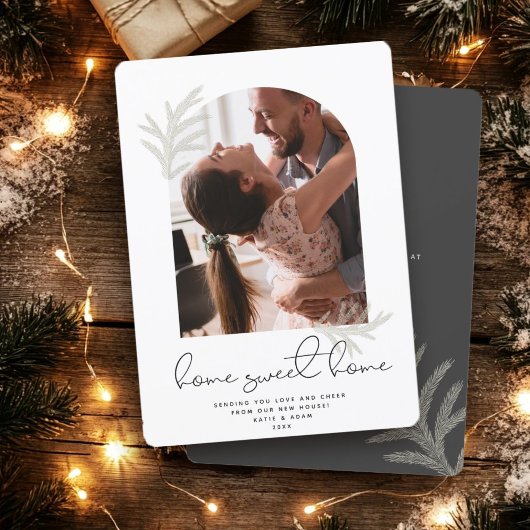 Elegant Arch | THUISSWEET HOME Modern Spruce Feestdagenkaart