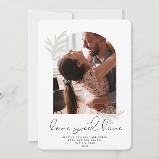 Elegant Arch | THUISSWEET HOME Modern Spruce Feestdagenkaart (Voorkant)