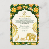 elegant arch & traditional hindu wedding informatiekaartje (Achterkant)
