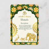 elegant arch & traditional hindu wedding informatiekaartje (Voorkant)