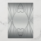 Elegant Arch Unique Heart 60ste bruiloft Jubileum Folie Uitnodiging (Achterkant)