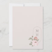 Elegant Arch Waterverf Pink Peony Floral Blossom Kaart (Achterkant)