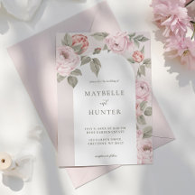 Elegant Arch Waterverf Pink Peony Floral Blossom