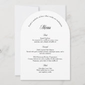 Elegant Arch Wedding Menu Card Kaart (Voorkant)