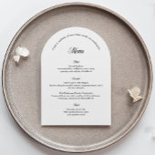 Elegant Arch Wedding Menu Card Kaart