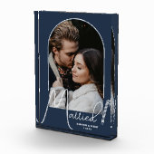 Elegant Arch Wedding Navy Blue Fotoblokken (Rechts)