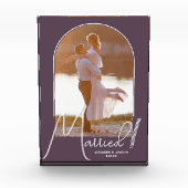 Elegant Arch Wedding Paars Fotoblokken (Voorkant)