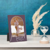 Elegant Arch Wedding Photo Paars Fotoplaat (Zijkant)