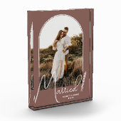 Elegant Arch Wedding Roos Taupe Fotoblokken (Links)