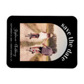 Elegant Arched Lijst Foto slaat de Magnet Datum op Magneet (Horizontaal)