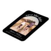 Elegant Arched Lijst Foto slaat de Magnet Datum op Magneet (Linkerzijde)