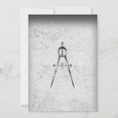 Elegant Architect Architecture Compass Afstuderen Kaart (Achterkant)