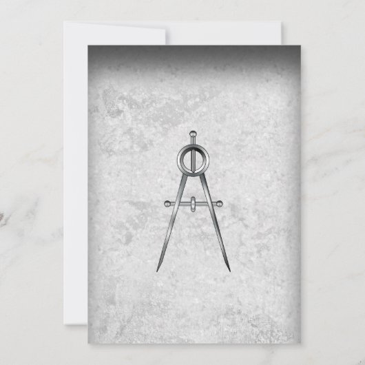 Elegant Architect Architecture Compass Afstuderen Kaart (Achterkant)
