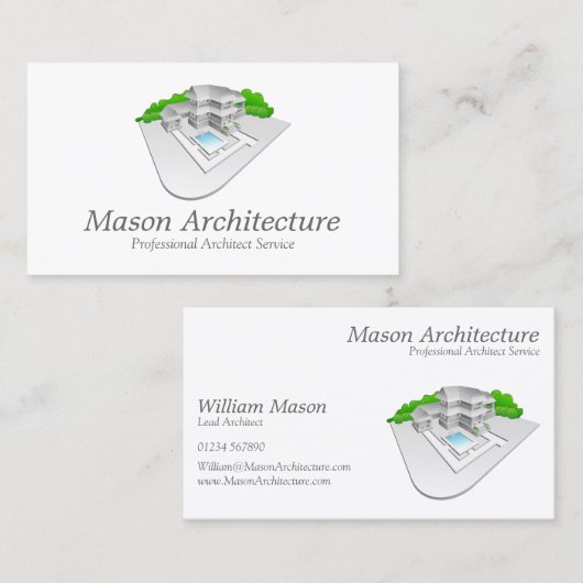 Elegant Architect/Architectuur Visitekaartje (Voorkant / Achterkant)