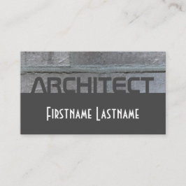 Elegant architect grijs brikwal twee tongen visitekaartje