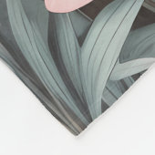 Elegant Arctic Fox Pink Floral Fleece Deken (Hoek)