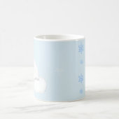 Elegant Arctic Fox with Snowflake Design Mug Koffiemok (Center)