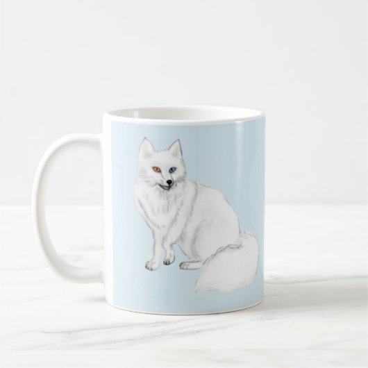 Elegant Arctic Fox with Snowflake Design Mug Koffiemok (Links)