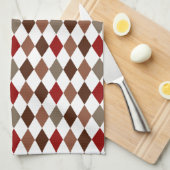 Elegant Argyle Diamond Pattern Theedoek (Quarter Fold)