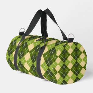 Elegant Argyle-patroon in groene en gele ruit Plunjezak