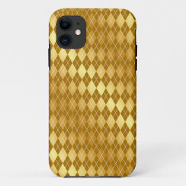 Elegant Argyle Print Gold-telefoontas Case-Mate iPhone Case
