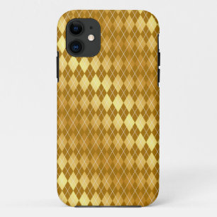 Elegant Argyle Print Gold-telefoontas Case-Mate iPhone Case