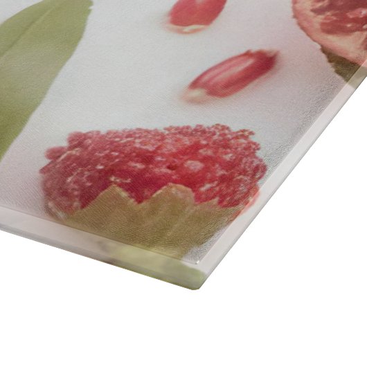 Elegant Armenian Pomegranate Glass Cutting Board Snijplank (Hoek)