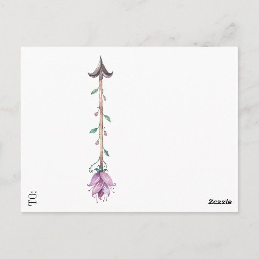 Elegant Arrow Briefkaart (Achterkant)