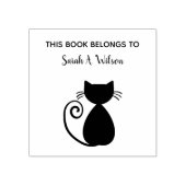 Elegant Art Cat Book behoort tot gepersonaliseerd  Rubberstempel (Afrduk)