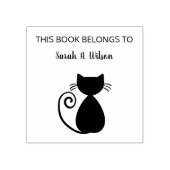 Elegant Art Cat Book behoort tot gepersonaliseerd  Rubberstempel (Afrduk)