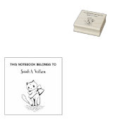 Elegant Art Cat Book behoort tot gepersonaliseerd  Rubberstempel (Gestempeld)