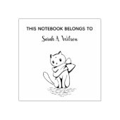Elegant Art Cat Book behoort tot gepersonaliseerd  Rubberstempel (Afrduk)