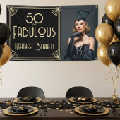Elegant Art Deco 50 and Fabulous Birthday Spandoek