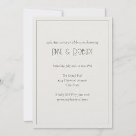 Elegant Art Deco Anniversary Kaart