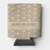 Elegant Art Deco beige Geometric Custom Wedding Blikjeskoeler (Voorkant)