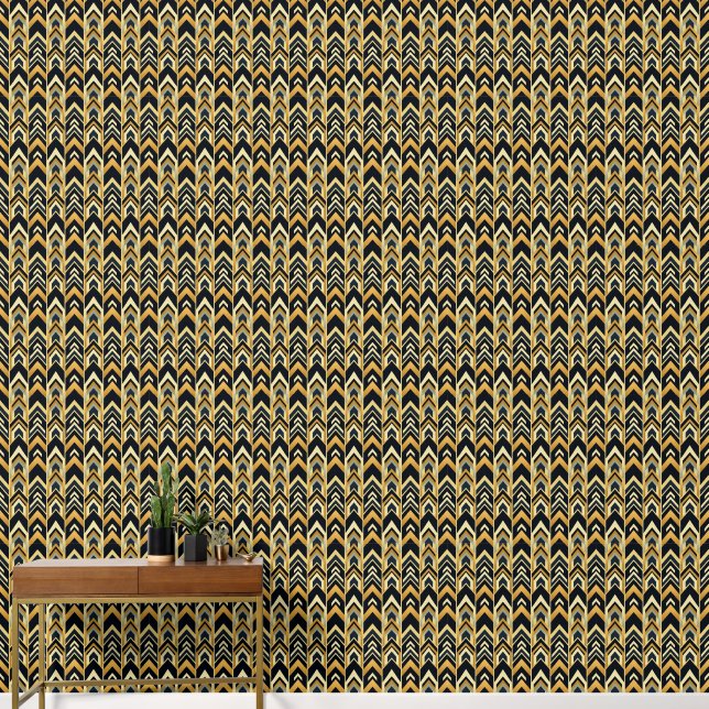 elegant art Deco betegeld patroon Behang (Hal)