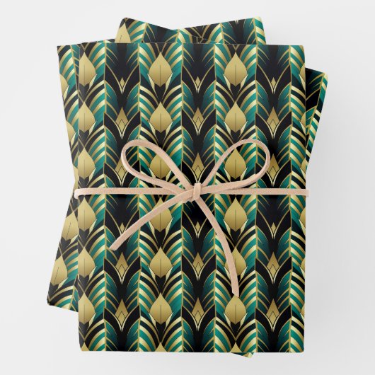 Elegant Art Deco betegeld patroon Inpakpapier Vel (In situ)