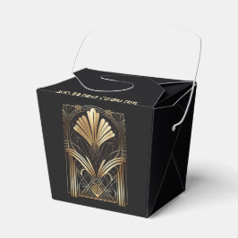Elegant Art Deco Black & Gold Favors - Speciaal Bedankdoosjes