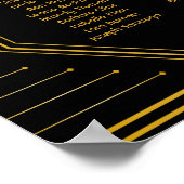  Elegant Art Deco Black Gold Seating Chart Poster (Hoek)