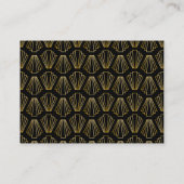  Elegant Art Deco Black Gold Wedding Enclo Informatiekaartje (Achterkant)