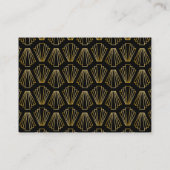  Elegant Art Deco Black Gold Wedding Enclo Informatiekaartje (Achterkant)