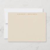 Elegant Art Deco Burnt Oranje Wedding Custom Name Notitiekaartje (Voorkant)