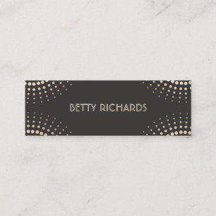 Elegant Art Deco Chic Black Mini Visitekaartje