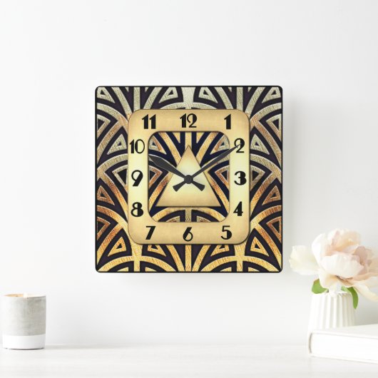 Elegant Art Deco Clock Vierkante Klok (Huis)
