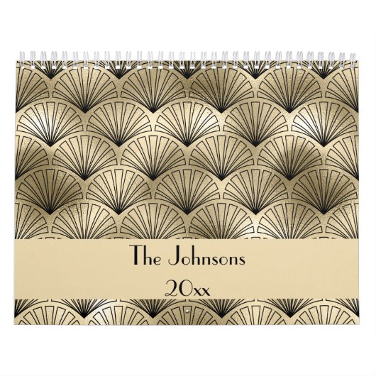 Elegant Art Deco Custom  Kalender (Hoes)